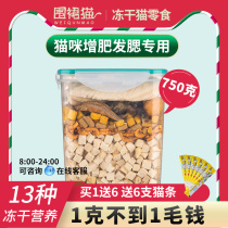 Freeze-dried Cat Snacks Kitty Freeze-dried Cat Food Mix Whole Family Barrel Nutrition Fatter Quail Chicken Breast small fish Dry tonic calcium