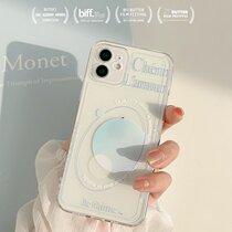 Summer fresh Moon 12Pro max phone case XR transparent Apple iPhone11 for 8plus painted XS