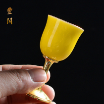 High-end Spring Festival gift white glass set ceramic wine set small 2 Money Cup bone porcelain antique Goblet