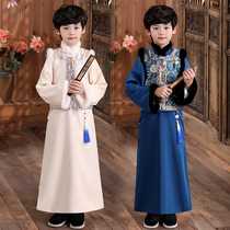 Hanfu boys Chinese style children Tang costumes thick autumn and winter clothes New year clothes costume boys New year clothes