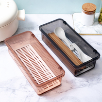 Chopsticks box household kitchen tableware storage box with cover dustproof portable chopsticks cage table spoon Knife and Fork chopsticks tube