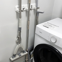 Mop clip-free adhesive hook hanger broom rack Wall toilet strong mop without trace Wall artifact