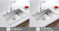 Prilemi DS314B kitchen sink optional table and under-stage installation with small sliding Basin