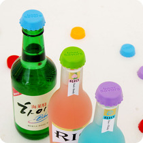 Creative candy color silicone fresh-keeping wine bottle cap Red wine beer fresh-keeping lid Bottled cola beverage cap 6 pieces