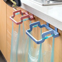 Creative plastic door back Garbage Bag Hanger multifunctional kitchen cabinet door rear cloth rack storage adhesive hook