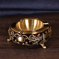 Retro Ashtrays Home Advanced Sensation Antique Bronze Living Room Nordic New Chinese Large Size Metal Ashtrays Creativity