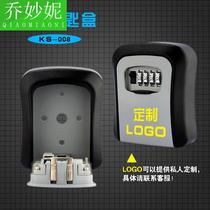 Decoration password key box lock Cats eye storage anti-theft wall-mounted bed and breakfast storage box Safe deposit box LOGO