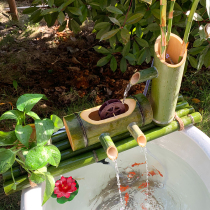 Bamboo tube water circulation filter circulation system bamboo fish farming living room home automatic bamboo pumping fish tank