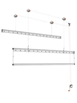 Hand-cranked three-pole drying rack-6680