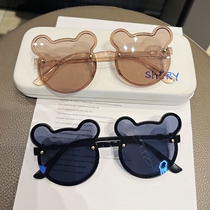 Childrens sunglasses sunglasses anti-UV cute little bear baby glasses wave fashion boy girl sunglasses summer