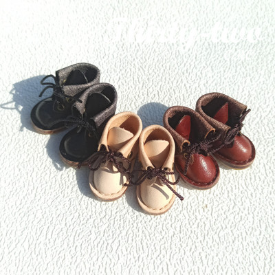 taobao agent Thirty -two points 6 -point BJD baby shoes OB24 small cloth BLYTHE doll shoes custom header cowhide worker boots