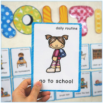 daily routine English daily Phrase Flash Card Life Phrases Phrase Early Teacher with Enlightenment Kindergarten