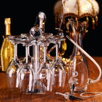 Crystal wine goblet set home champagne glass decanter hanging upside down 6 European wedding gifts
