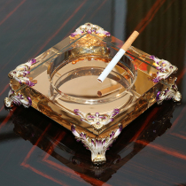 French crystal ashtray creative personality trend European large living room office household KTV ashtray customization