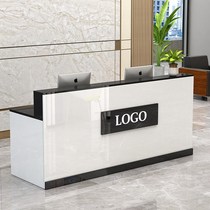 Front desk reception desk milk tea shop cashier desk company beauty salon clothing store office small simple baking paint bar