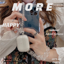 Suitable for ins transparent lucky bear bracelet AirPodsPro3 generation Apple Bluetooth wireless headset sleeve anti-drop two