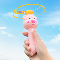 Bamboo Dragonfly Childrens Toy Boy UFO Gyro Outdoor Luminous Frisbee Feitian Catapult Aircraft 5 Years Old