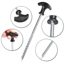 Outdoor mountaineering other accessories canopy tent ground nail ice surface frozen soil thickened thread ice nail T-type windproof steel nail