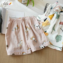 Soft sister shorts female summer thin five-point student beach pants cute Japanese wear wide legs loose small legs thick