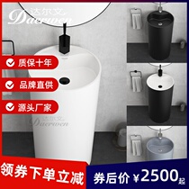 Darwin 8003 artificial stone art column basin Household hotel special round wash basin with faucet hole