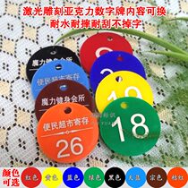 Acrylic digital brand code card Storage card Hand card Wipe back card Counting card Cabinet card Registered card Logo card customization