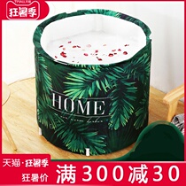 Net red bath bucket folding bucket Household bath bucket Childrens adult insulation large body thickened bath bucket Department store