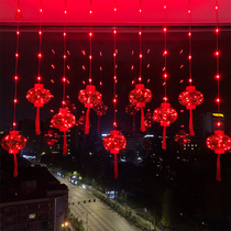 2022led Little Red Lantern New Year Hanging Pendant New Year Decoration Balcony Pair Spring Festival Decoration Home