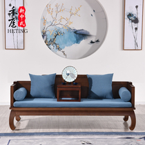  New Chinese Arhat bed sofa Modern simple bed and breakfast club zen solid wood sofa collapse household living room beauty collapse