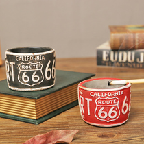 Retro Industrial Wind Cement Ashtrays Decoration Pendulum Pieces Creative Personality Trends Home 2022 Smoke Cylinders Modern Light Lavish