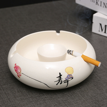 Light luxury style new Chinese ceramic ashtray Zen office creative personality trend home living room ashtray large