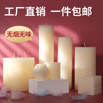 White candle household blackout lighting Romantic candle birthday ordinary cylinder tasteless large smoke-free burn durable long