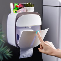 Toilet tissue box Toilet household waterproof toilet paper box Free perforated paper rack Roll paper pylons pumping paper box ideas