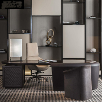  Desk desk Italian postmodern light luxury desk Desk Designer workbench Boss desk Large desk