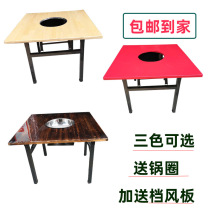 Iron frame table original wood color solid wood folding hot pot table stall string table Night Market Table folding portable outside table