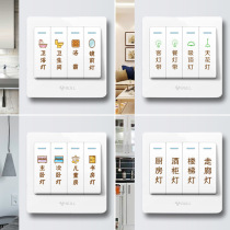 Creative Switch Logo Sticker Mark Night Light Decoration Wall Sticker Home Panel Protective Sheath Light Sticker Indicating Stickers Shine