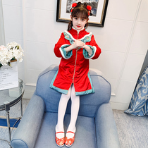 Hanfu girl New Years dress childrens winter clothes little girl Chinese style red festive clothes winter
