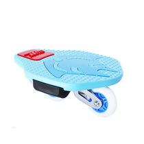Split Double Dragon board children adult two-wheeled Dragon vitality snake board flash four-wheel drift scooter Blue (two