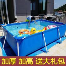 Large children adult bracket swimming pool oversized household home home non-inflatable outdoor folding thickened pool fish pond