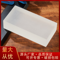 Frosted crystal brick transparent square partition wall background wall glass brick bar bench fine grinding colour light transmission curtain wall View wall