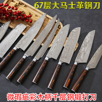 Micro-blemish true Damascus steel knife VG10 steel chef knife Japanese fruit knife Cooking beef cutting knife Blank knife