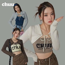 ChuU Fix Short Costume Woman 2023 Spring and Summer New Sweet Ocean Age Reduction Clothing Sweaty Sweater Sweater