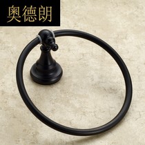 mz bathroom black towel ring full copper towel hanging ring American round towel rack towel ring bathroom hand towel rack