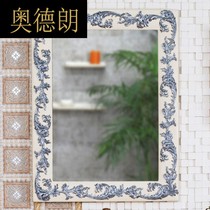 JM European Art Round Beauty Frame Art Antique Decorative Beauty Mirror Mercury Mirror