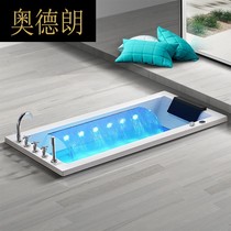 GG Built-in waterfall bathtub Surf massage Home adult bathtub 1 4-1 7 meters constant temperature heating