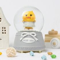 Do you want me to duck crystal ball music box Sky City Music Box Music Box New year gift girl girl with snow
