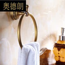 All copper antique towel ring European towel hanging towel rack towel bar retro bathroom hardware pendant antique BE
