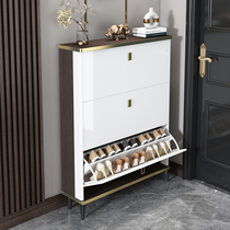 Light luxury ultra-thin shoe cabinet home door dumping bucket porch cabinet integrated 2023 new simple modern storage shoe rack