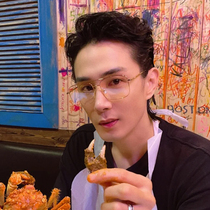 Lee Chengxuan with the same model of the handsome gold wire glasses frame retro large frame thin anti-blue radiation flat mirror can be equipped with myopia