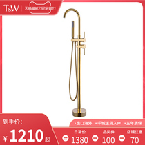 TW Traville floor-to-ceiling bathtub faucet shower combination double control gold black chrome copper electroplating bathroom fixed cage head