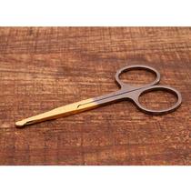 Stainless steel round head scissors mens nose hair trimmer Womens Small beauty scissors eyebrows manual safety nose hair repair